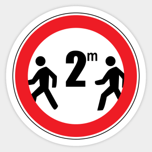 Social Distancing Traffic Sign Sticker